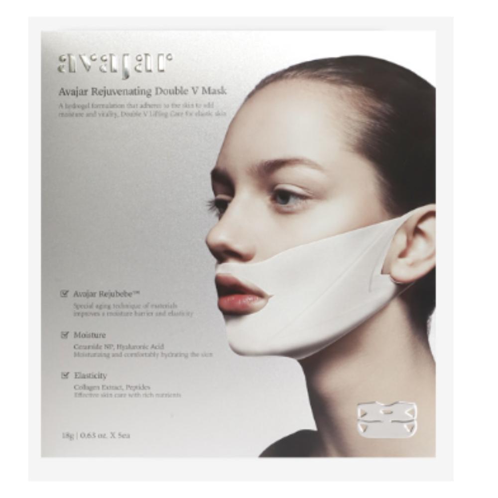 AVAJAR Омолаживающая маска Double V 5 шт. | Маска для лица и шеи с лифтинг-эффектом