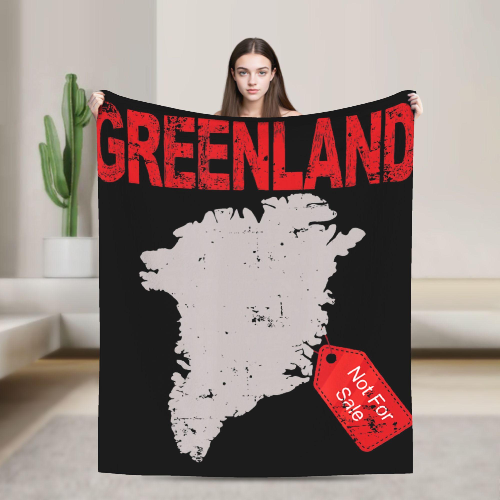 

Greenland is Not for Sale Super Soft Blankets Children Plush Throw Blanket Print Couch Chair Flannel Bedspread Sofa Bed Cover 75x100cm (30x40inch)