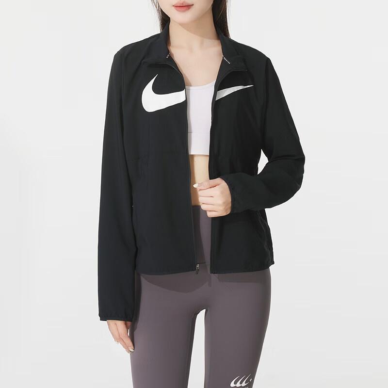 Nike Jackets Women's Black Stand Collar Moderate Other HV2648-010