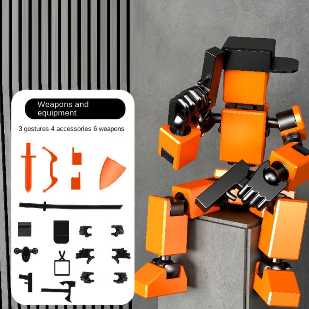 

Многосуставный 3D-печатный манекен, модель куклы, робот-трансформер, коллекционная игрушка оранжевый