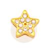 New Gold Letter Alphabet Shoes Charms Metal Button Rhinestone Crown Shoe Decorations Garden Shoes Accessories for Women Man 1PCS