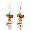 Party Christmas Earrings With Snowflake Bell For Women Holiday Accessory Gift
