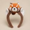 Cute Funny Raccoon Hair Accessories Women Students Washing Face Hairband Little Red Panda Ears Headbands Plush Cartoon Hair Drop