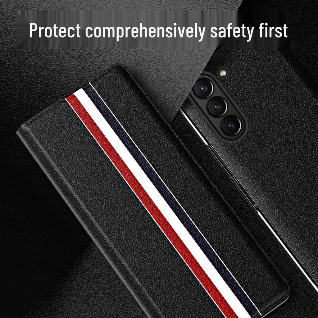 Compatible Samsung Z Fold7 Case with Card Slot - Full Coverage, Anti-Fall Leather for Z Fold5/4/3/2