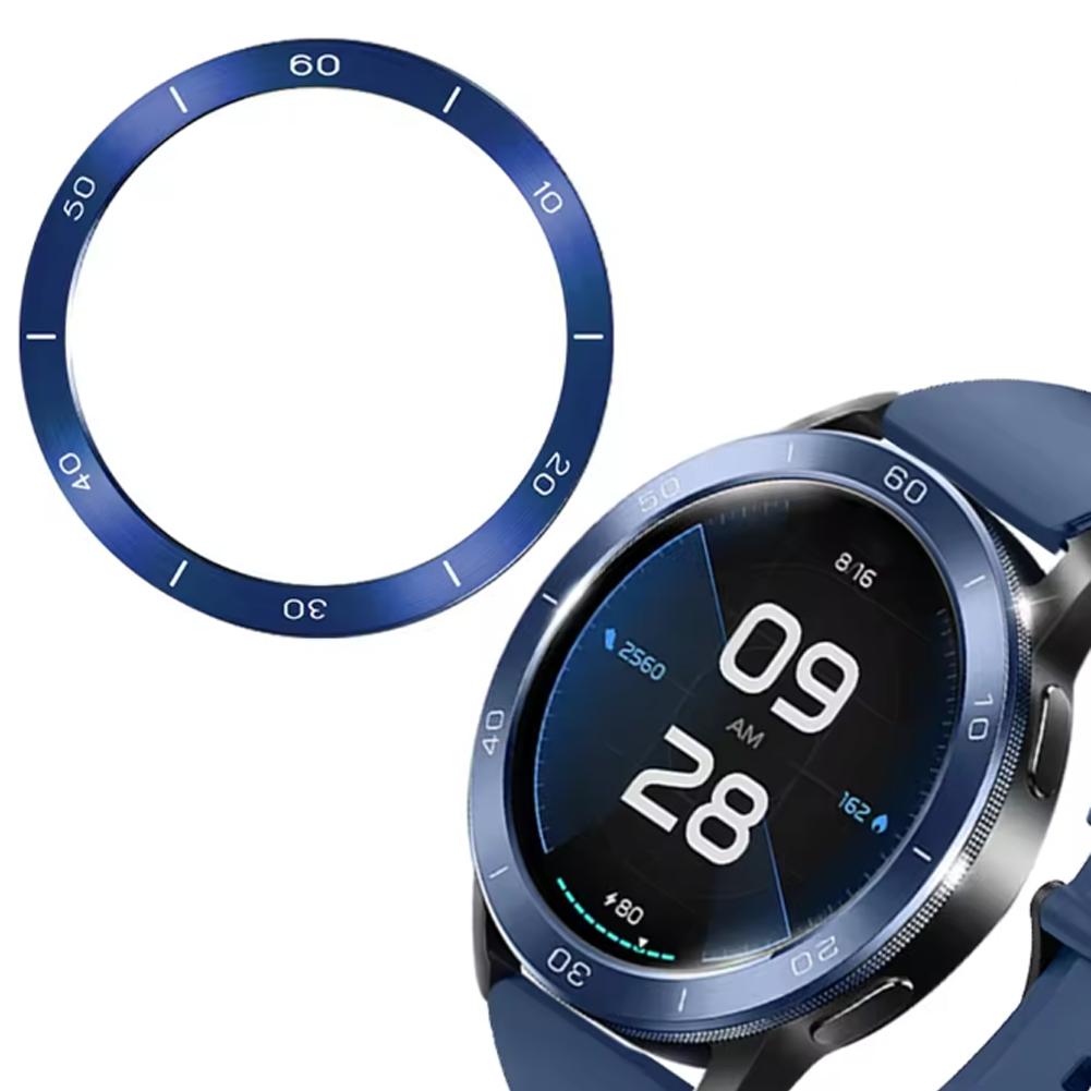 Metal Bezel Rings For Xiaomi Watch S4/S3 Watch Stainless Steel Bezel Protector Watch Cover Ring синий