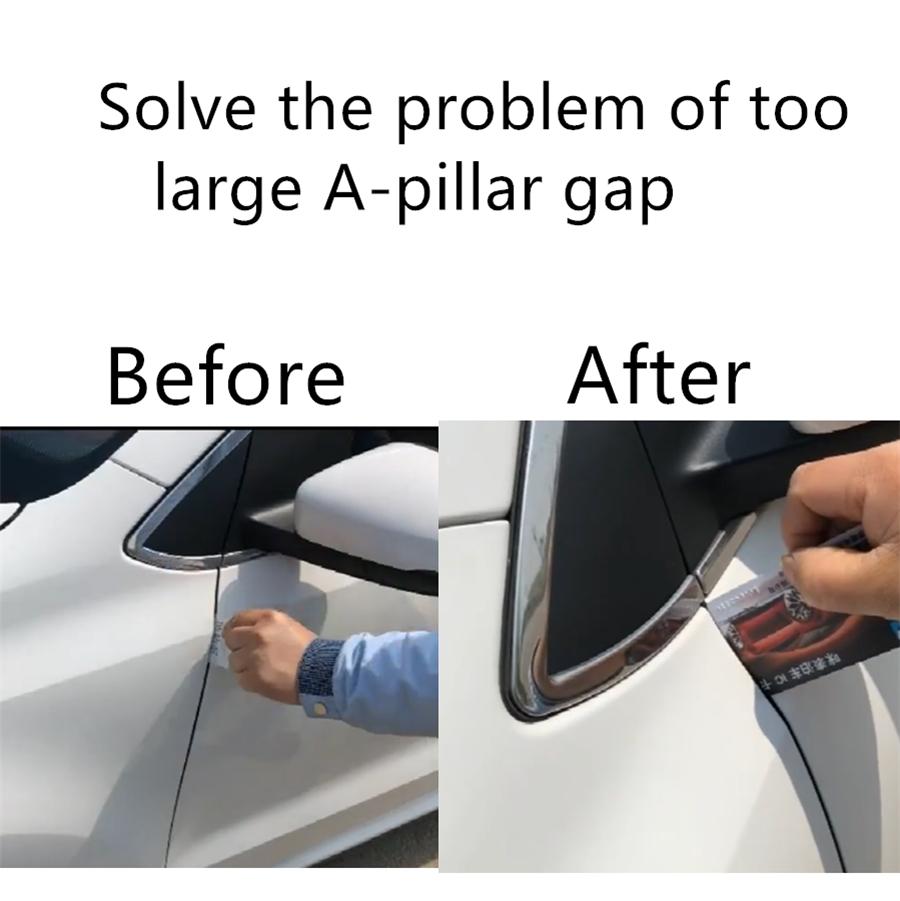 Universal 2pcs Car Styling A Pillar Seal Strip Sticker Soundproofing Waterproof Sealing Sticker Exterior Automobiles Accessories