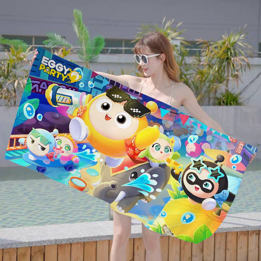 Game Egg Party Beach Towel Colorful Bath Towels for Girl Microfiber Quick Dry Sand Free Beach Yoga Spa Gym Pool