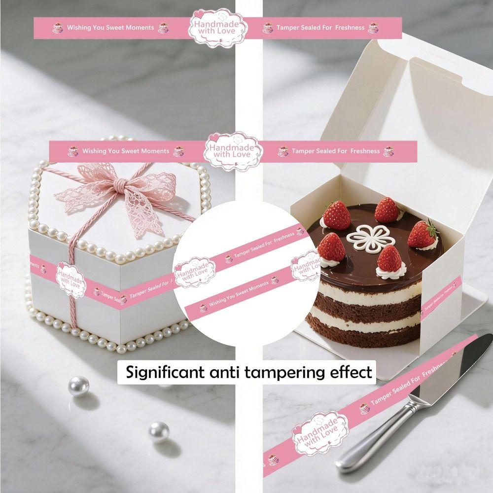 50Pcs Long Label Baking Gift Box Sticker Handmade Tamper Evident Seal Labels Gift Wrapping