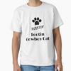 Rootin Tootin Cowboy Cat Classic TShirt TShirt Made In UsAus Size S2xl