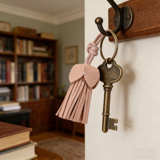 Fusk Läder Tofs Hängande Prydnad DIY Hantverk Tillverkning Vintage Tofs Hänge Väska Plånbok Bil Nyckelring Skolväska Hängande Dekoration