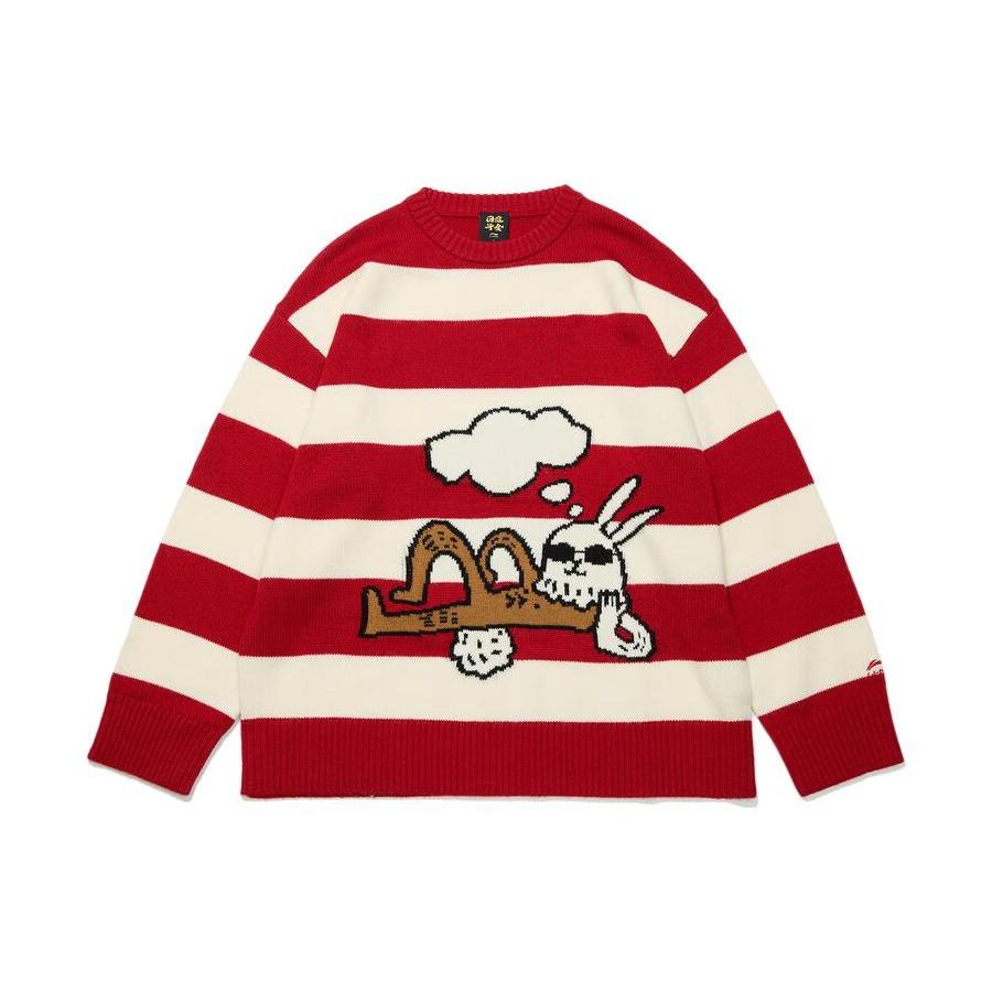 Li-Ning Rijindoujin Cartoon Graphic Sweater Red Men s AMBT009-1 XL
