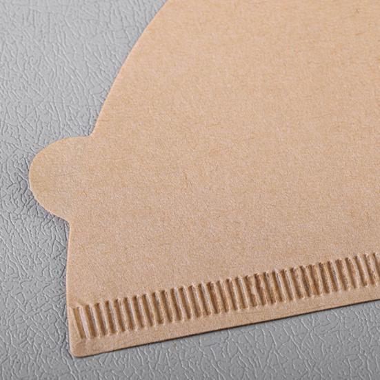 100 ks Jednorázový kužel kávového filtru Nebělené přírodní filtry Papír Káva s hladkou chutí Příslušenství pro překapávač French Press