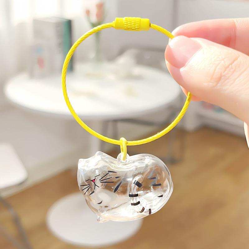 

1/3/6Pcs Keepsake Box Pet Souvenirs Keychain Pendant for Cat Pet Fur Cute Transparent Memorial Bottle Storage Capsule