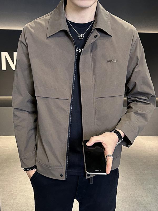 Men's Slim-Fit Turn-Down Collar Coat - Light Mature Autumn Style 2024 Executive Jacket