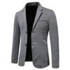 Men's Solid  Long Sleeve Casual Suit Slim Fit  Jacket