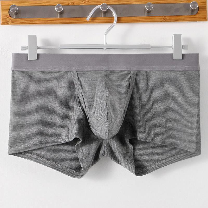 Men's Spring and Summer Ribbed Space Capsule U-convex Large Pocket Skin Friendly Breathable Briefs