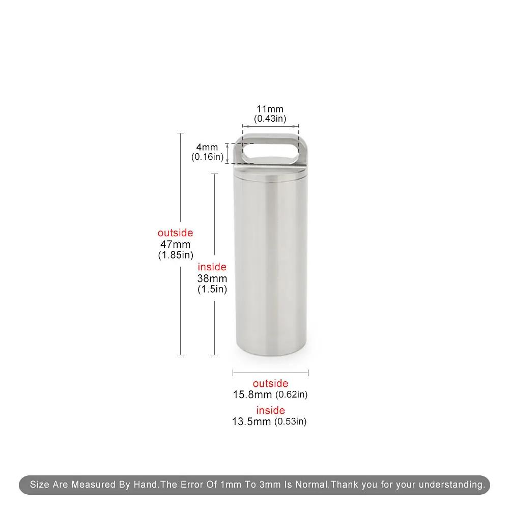 Titanium Alloy Seal Bottle Portable Waterproof Storage Box Outdoor Accessories Camping Tool Pendants 4