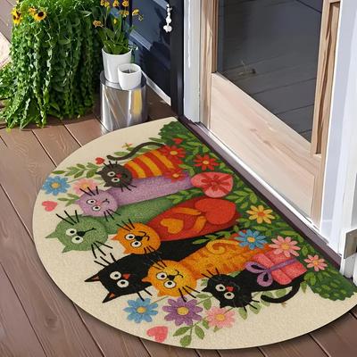 Tapis de sol et de porte de salle de bain à motifs mignons