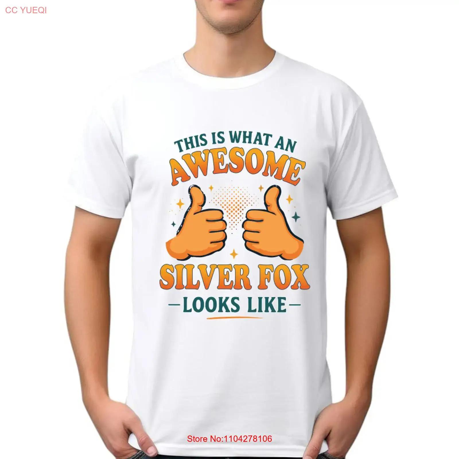 

This is What an Awesome Silver Fox Looks Like T Shirt for kids vintage Washed streetwear Soft Top For Everyday Wear graphic 5XL різнокольоровий