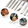 12pcs Steel Hammer End Wood Carving Chisel Set Wood Gouge Turning Tools  For Beginners