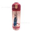 Water bottle new Korean version transparent bouncing cover straw cup with lifting rope male and female students drinking cup square fashion water