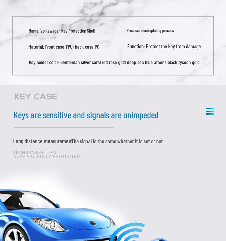 Volkswagen Magotan 19/Passat B8 Soft Rubber Key Case Cover