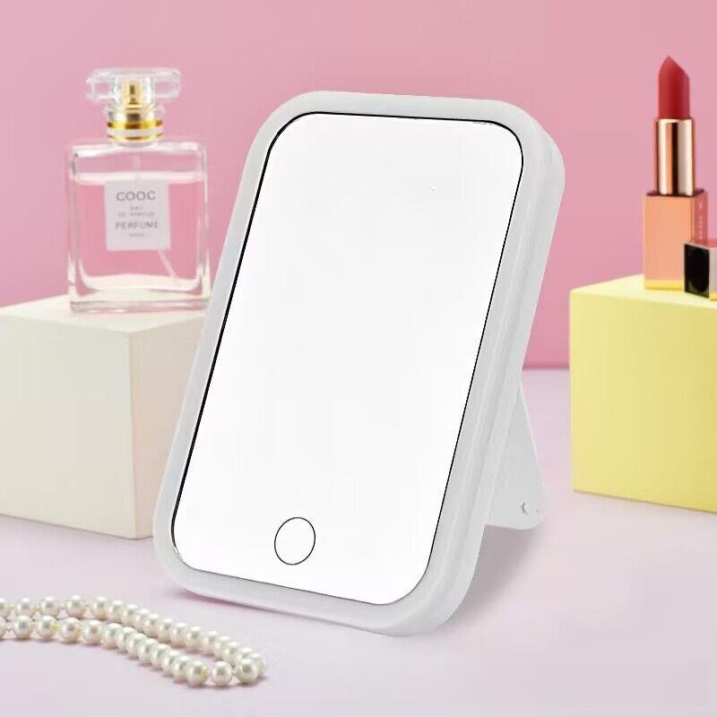 Mirror, Makeup Mirror, Led Light, Small Mirror for Student Dormitories, Desktop, Ins High Appearance Level, Large Desktop Light