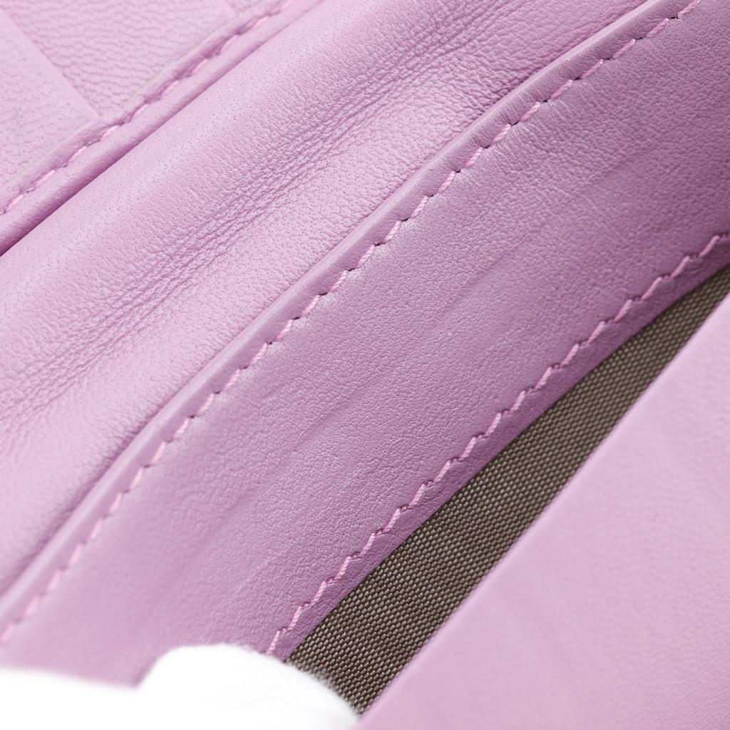 BOTTEGAVENETA Intrecciato Purse Pink Calfskin Women Used