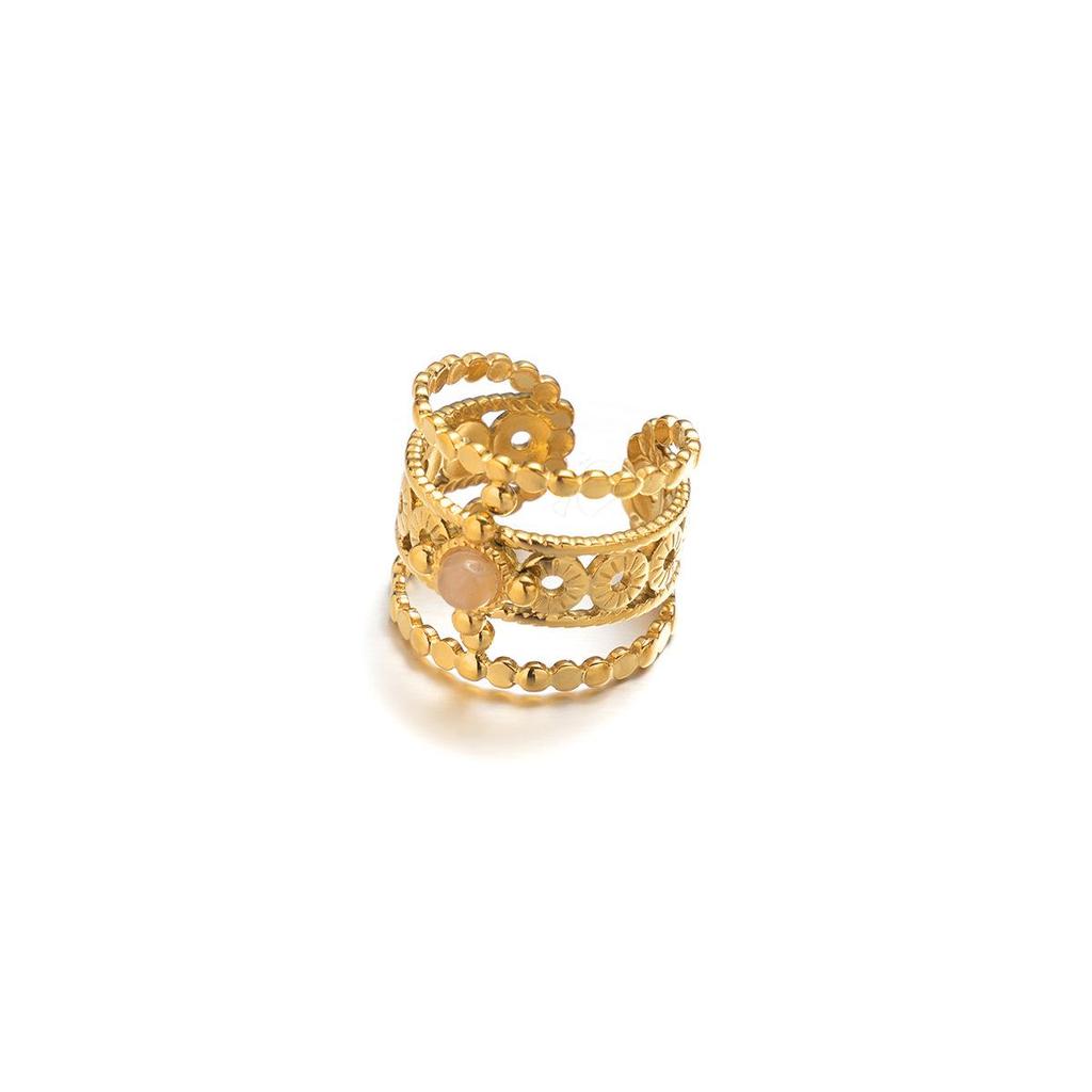 Versatile Zircon Inlaid Irregular Ring for Women - Exquisite Autumn/Winter Style