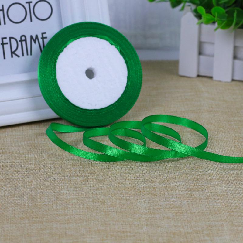 0,6 cm Vit Satinrosband för DIY Tårtdekoration