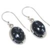 Natural Snowflake Obsidian Gemstone 925 Solid Sterling Silver Earring 1.25" p8K65