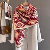 Autumn and Winter Cashmere Feel Scarf Women's Cashew Flower Fashion Large Shawl Windproof Thickened Warm Imitation Cashmere Scarf