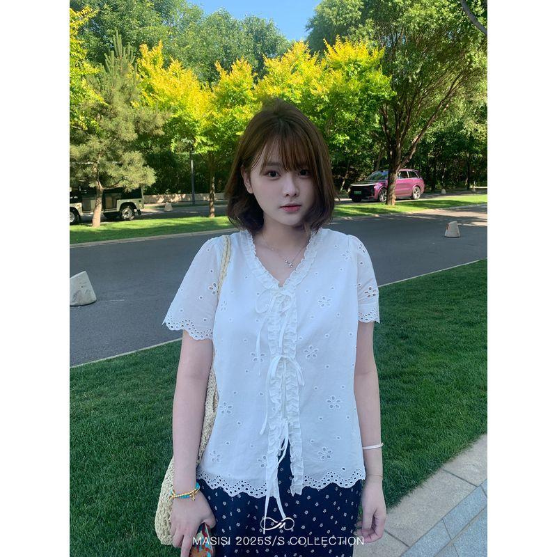 Maxi Plus Size Women's Clothing Exquisite Hollow-out Embroider Lace Suit Summer Plus Size Ladies Loose Tops Two-Piece Overskirt Suit