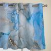 Marble Texture Watercolor Blue Gray Window Curtains for Living Room Home Bedroom Kitchen Decora Christmas Curtain
