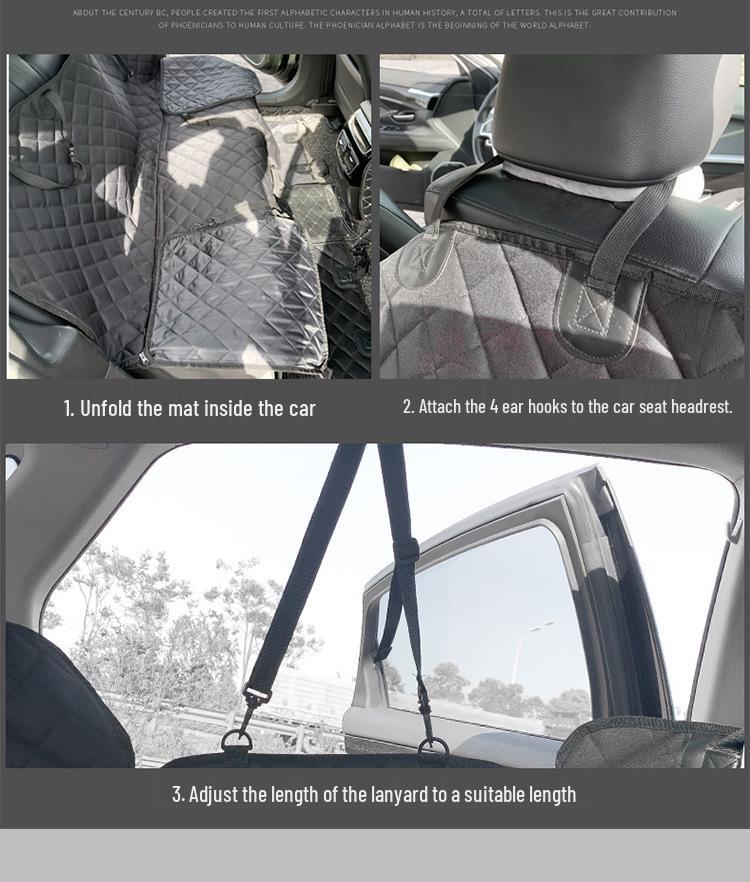 Waterproof Pet Car Seat Cover for Medium to Large Dogs – Dirt-Proof and Ideal for Back Seats.