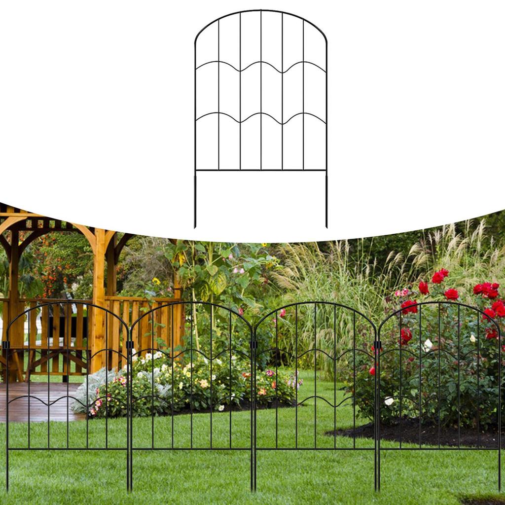 Garden Fence Panel Picket Edging Section Panels Metal Coated Animal Barrier for Wedding Prop Outdoor Backyard Porch Restaurant