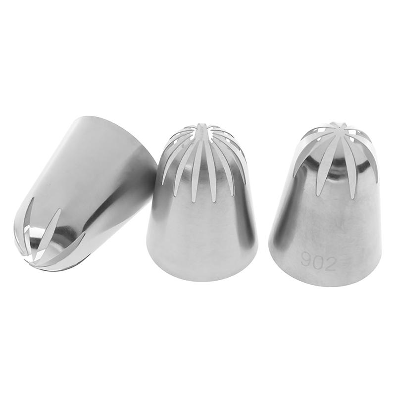3Pcs Large  Icing Piping Tips Set Cream Nozzles Diy Dessert Pastry Tips