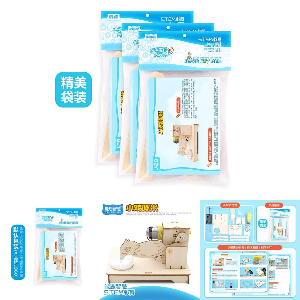 Anpassbares Holz-Hühner-Picken-Körner Wissenschaftsspielzeug für Kinder Steam-Kurs