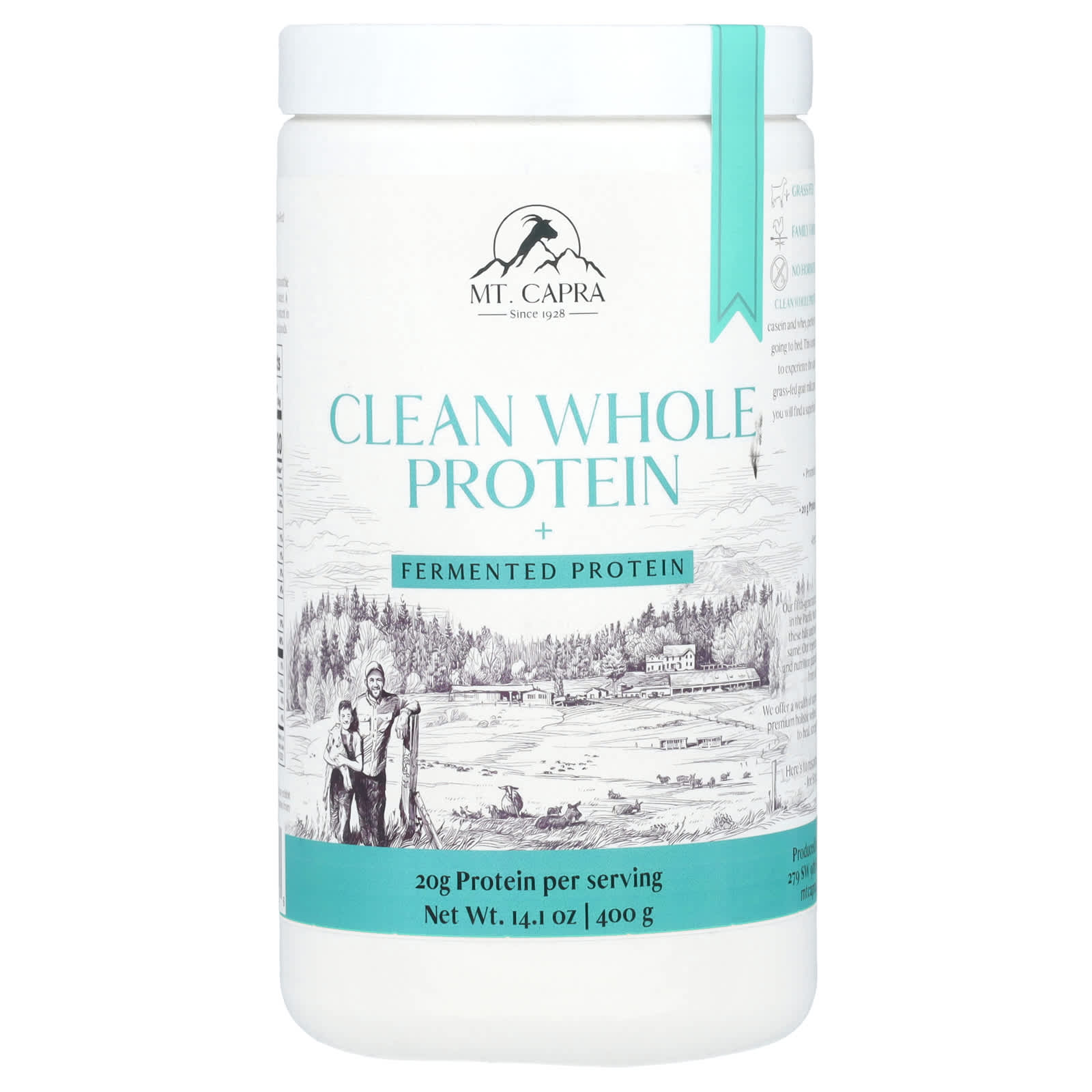 

Mt. Capra, Clean Natural + Fermented Protein, 14.1 oz (400 g)