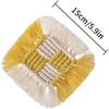 Handwoven Cotton Rope Heat Resistant Square Placemat with Fringe Decorative Table Pad for Hot Cups Plates and Coffee Mugs