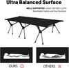 CAMVIL EASYCOT Adjustable Cot with High Density 1000D Oxford and Pillow Lightweight Camping Quiet Width Load Capacity 2-WAY Cover, High/Low