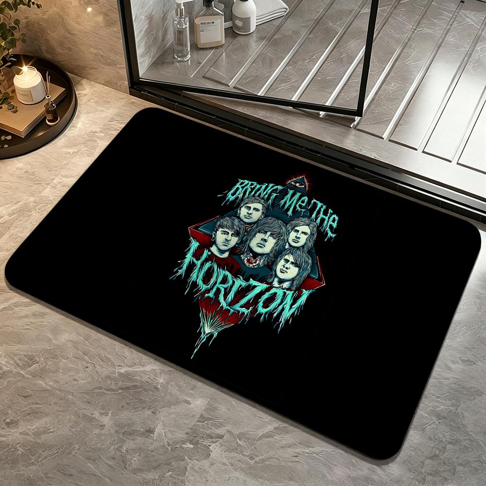 Bring Me the Horizon Floor Mat Bedroom Carpet, Bathroom Foot Mat, Doormat, Non-Slip Absorbent Multi-Use