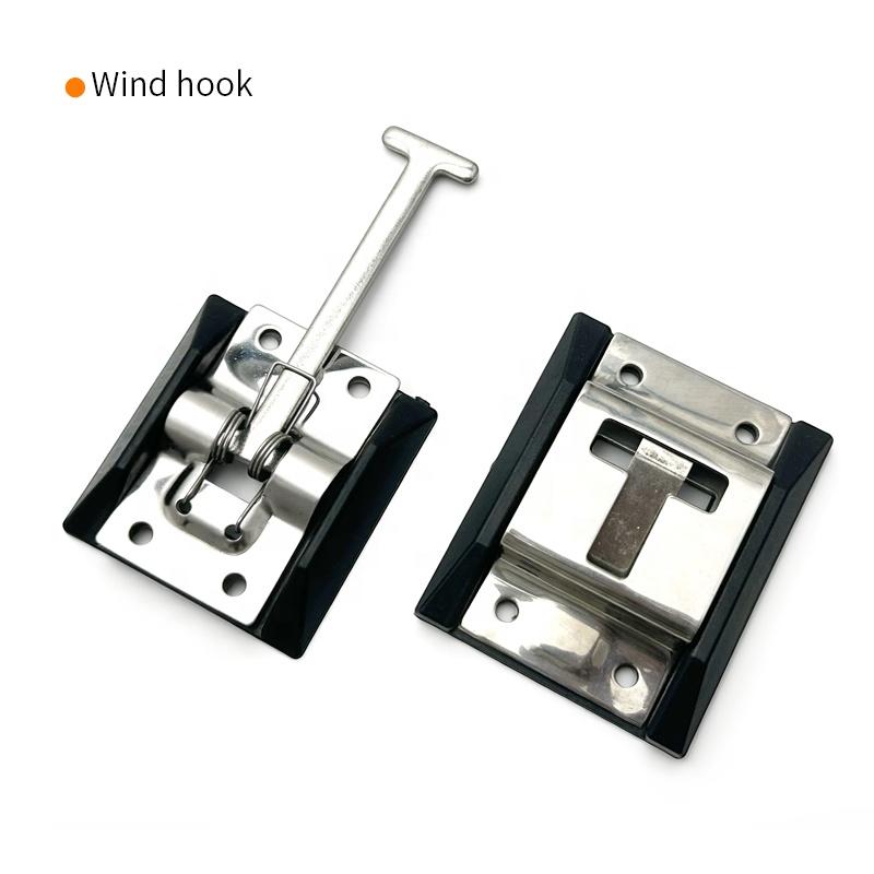 Tuoxin Wind Hook 304 Stainless Steel Door Holder Retainer Lock Heavy Duty Easy Install Operate RV Camper Tractor Pickup
