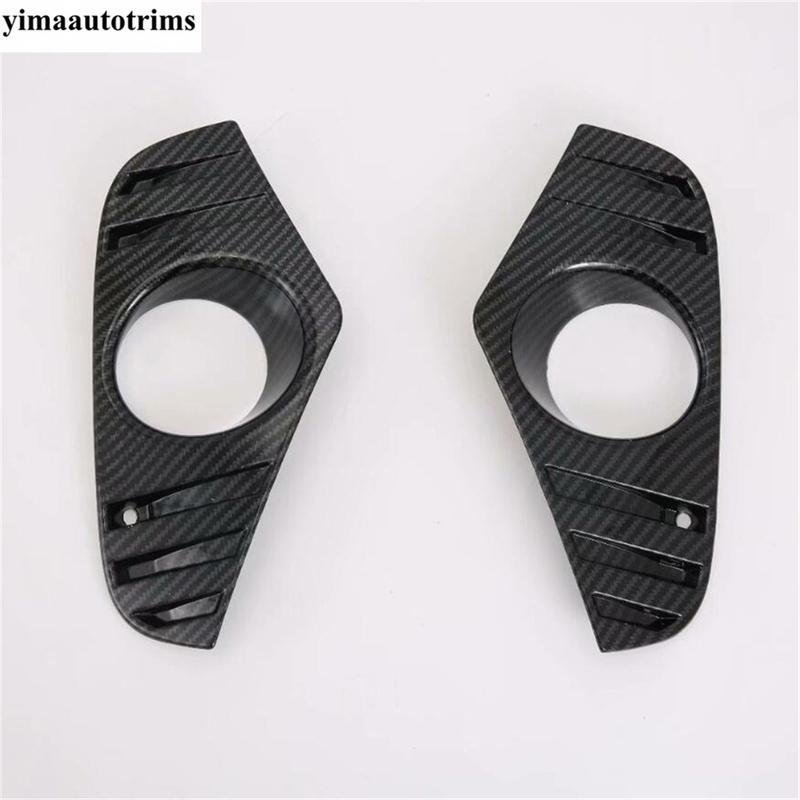 Front Bumper Fog Light Lamp Frame Cover Trim For TOYOTA RAV4 RAV 4 XA50  - 2024 Chrome / Carbon Fiber Accessories Exterior