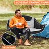 Double Camping Chair 2 Person Camping Chair with Cup Holder and Carry Bag Padded Lawn Chairs Support 600lbs for Adults