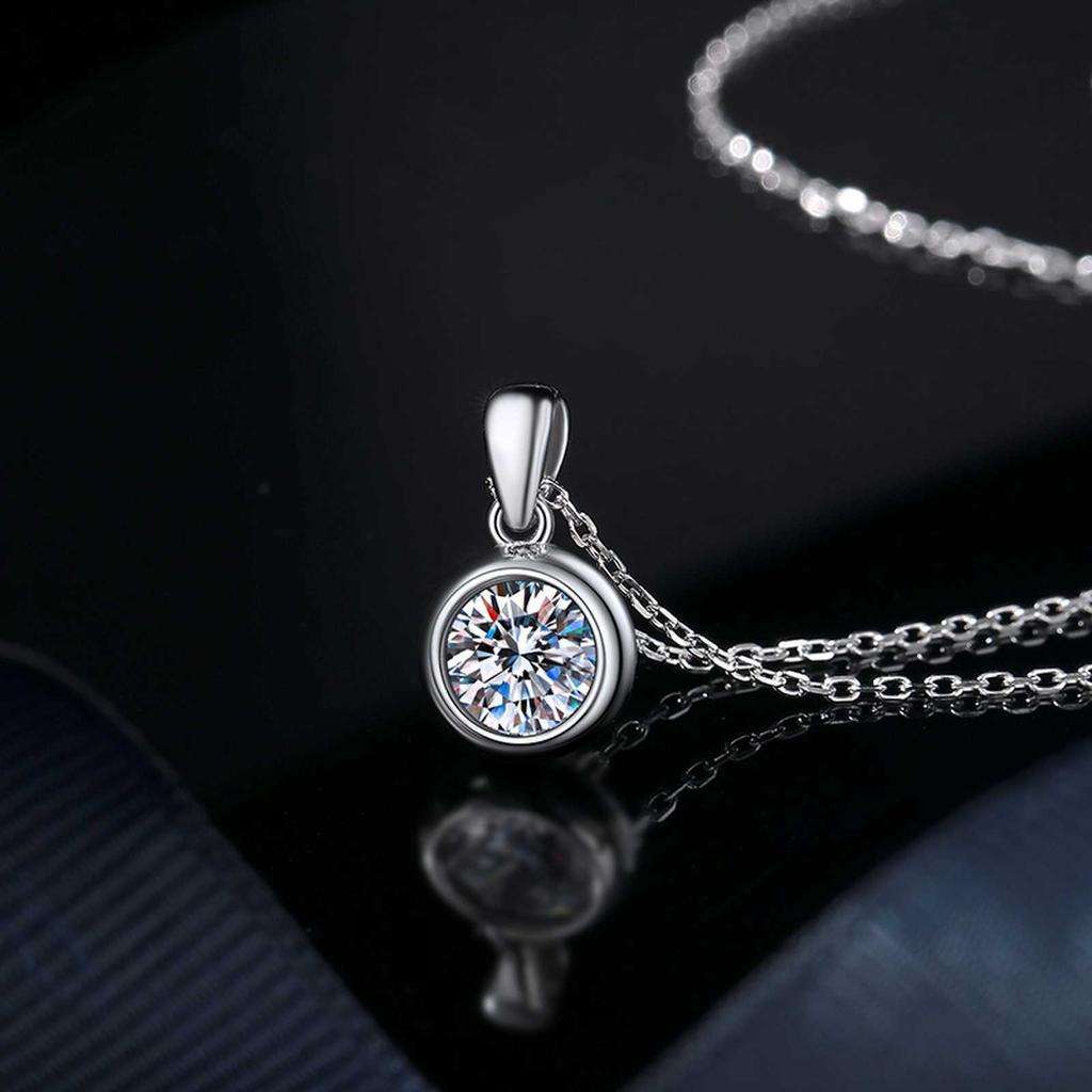 1-3ct Moissanite Woman Pendant Sier Necklace for Women Chains Party Bridal Fine Jewelry 925sterling Silver Necklace
