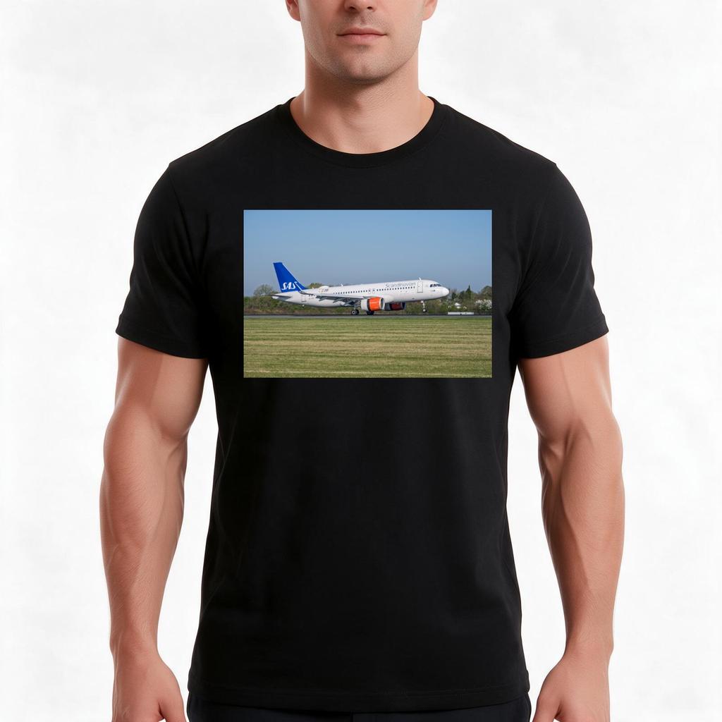 Sas Airbus A320neo Eisic Cph To Unisex Tshirt Summer Casual Cotton Tee Oversized Streetwear Tops Vintage Graphic Print