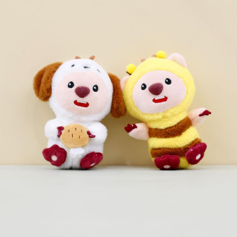 Adorable Plush Beaver Keychain Cute Short Plush Animal Bag Charm 12cm Stuffed Toy