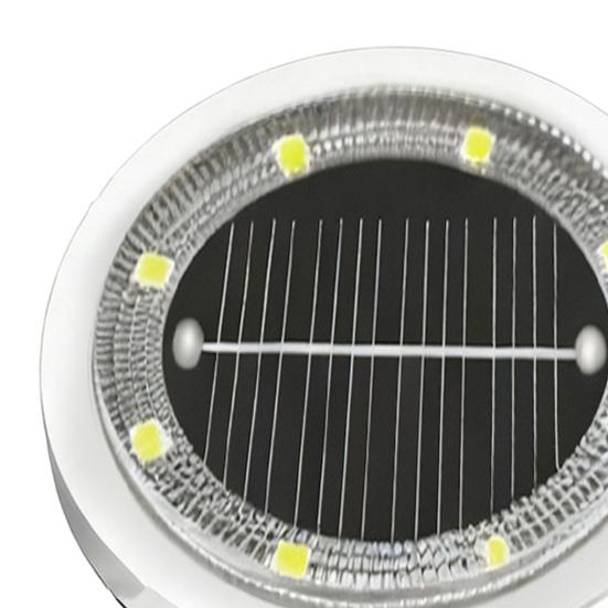 Solar Ground Lights, Glass In-Ground Landscape Lighting, Auto On/Off Waterproof LED Lawn Lamp for Garden Patio Walkway