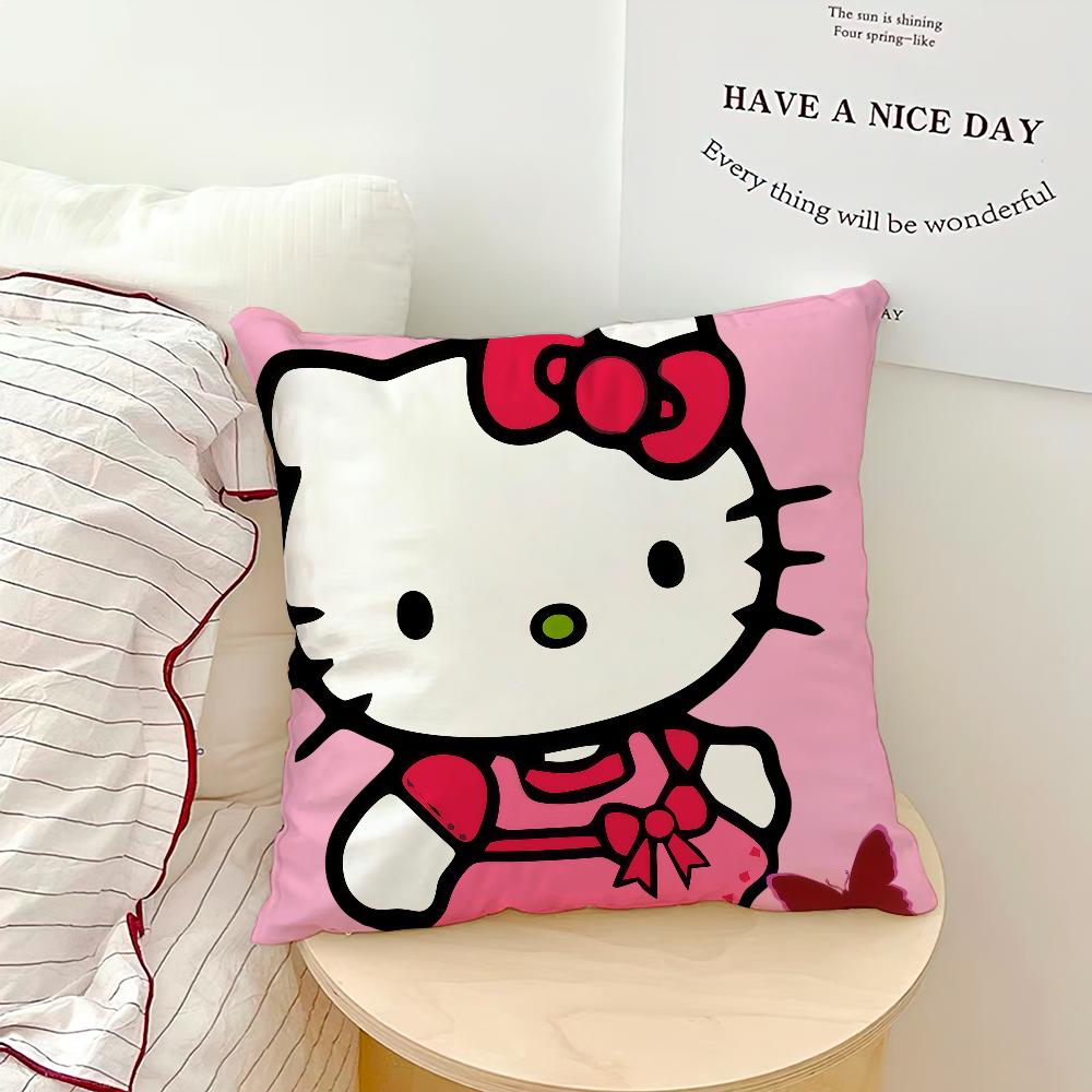 cartoon art cute cat h-HelloKitty SRO cushion cover soft Pillow Case for Sofa Living Room Home office Decor Protective Covers